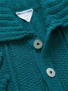 BOTTEGA VENETA - Cable-Knit Cotton Cardigan - Blue