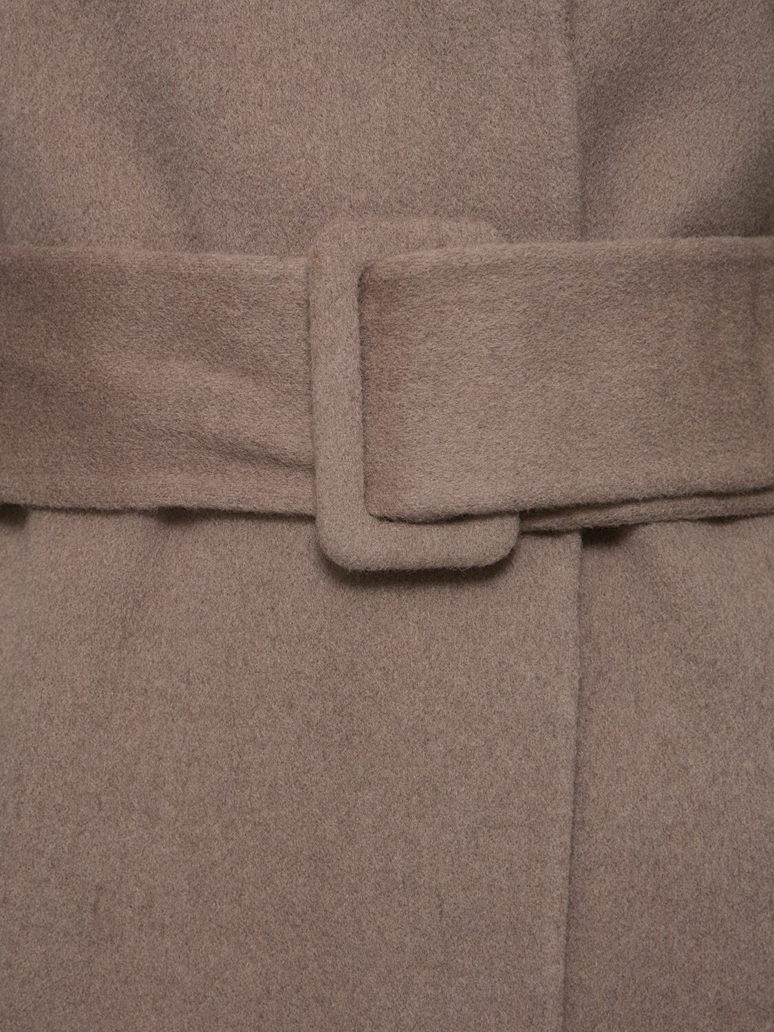 THEORY Belted Wool & Cashmere Wrap Trench Coat