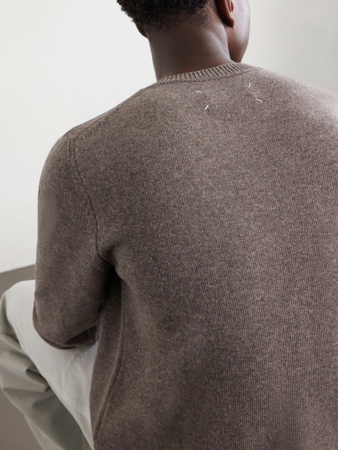 Maison Margiela - Fused Brushed Virgin Wool Sweater - Neutrals