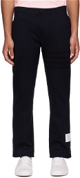 Thom Browne Navy 4-Button Trousers