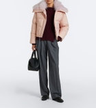 Yves Salomon Doudoune shearling-trimmed down jacket