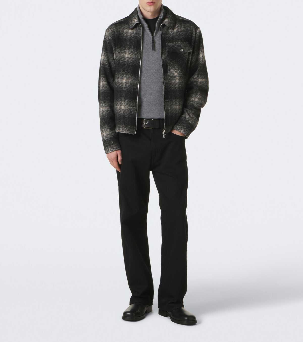 Moncler Wool and cashmere-blend half-zip sweater
