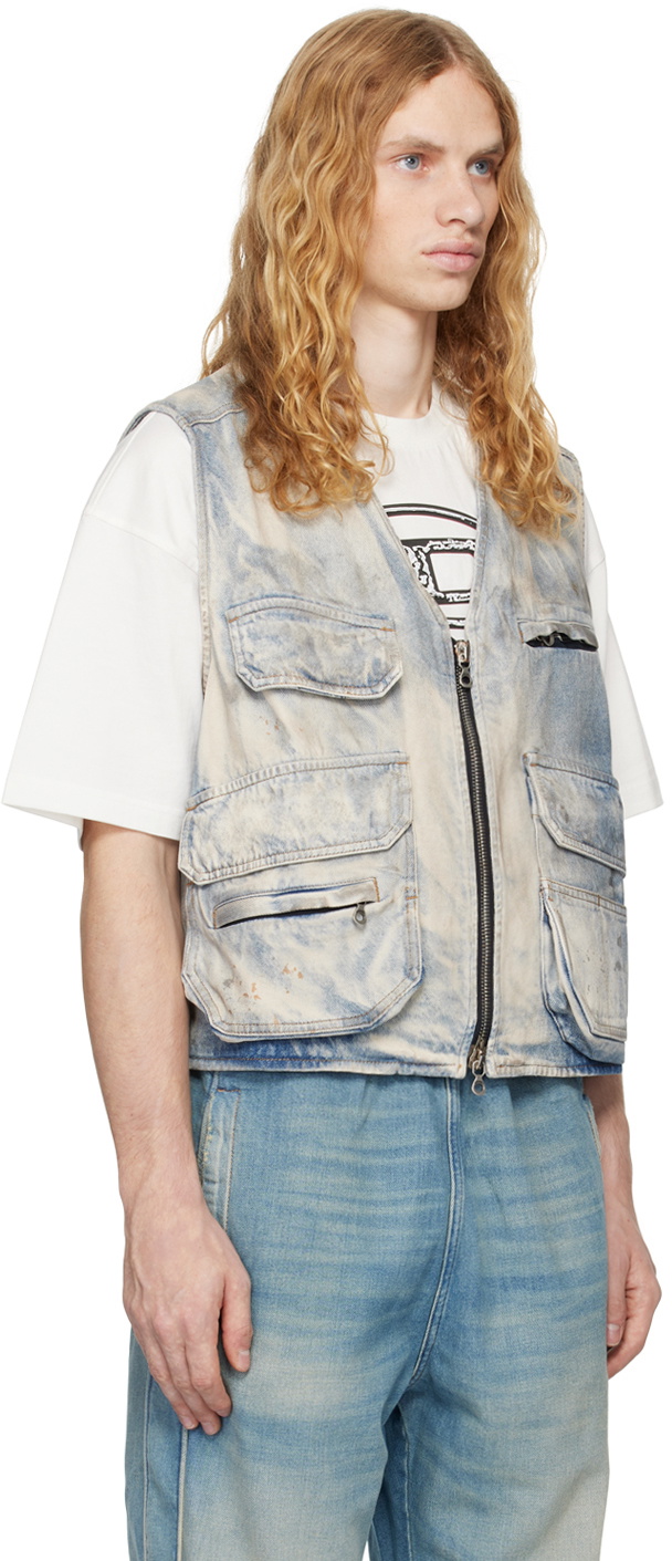DIESEL ディーゼル 23AW D-Samp DENIM VEST Diesel Blue D-Samp-S Denim Vest Diesel
