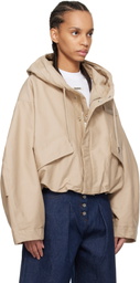 JACQUEMUS Beige 'The Caraco cropped parka' Jacket