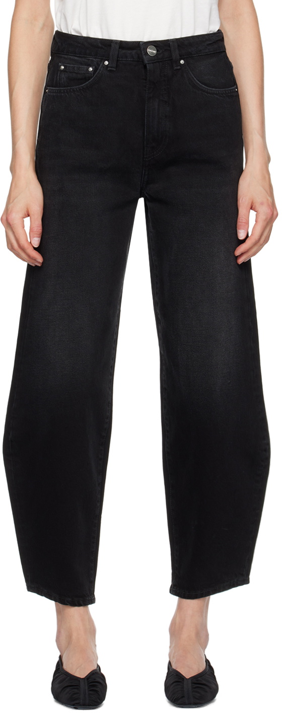 TOTEME Black Barrel Leg Jeans
