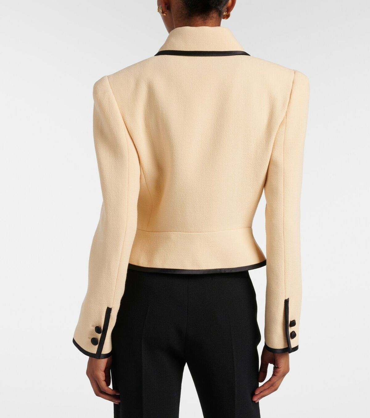 Valentino Bow-detail virgin wool crêpe jacket