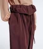 Chloé Silk-blend poplin wide-leg pants