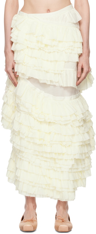 Photo: Yuhan Wang Off-White Ruffled Skirt