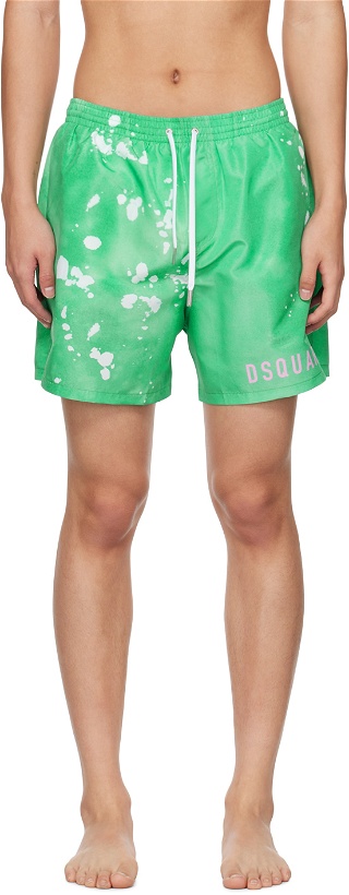 Photo: Dsquared2 Green Bleached Swim Shorts