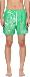 Dsquared2 Green Bleached Swim Shorts