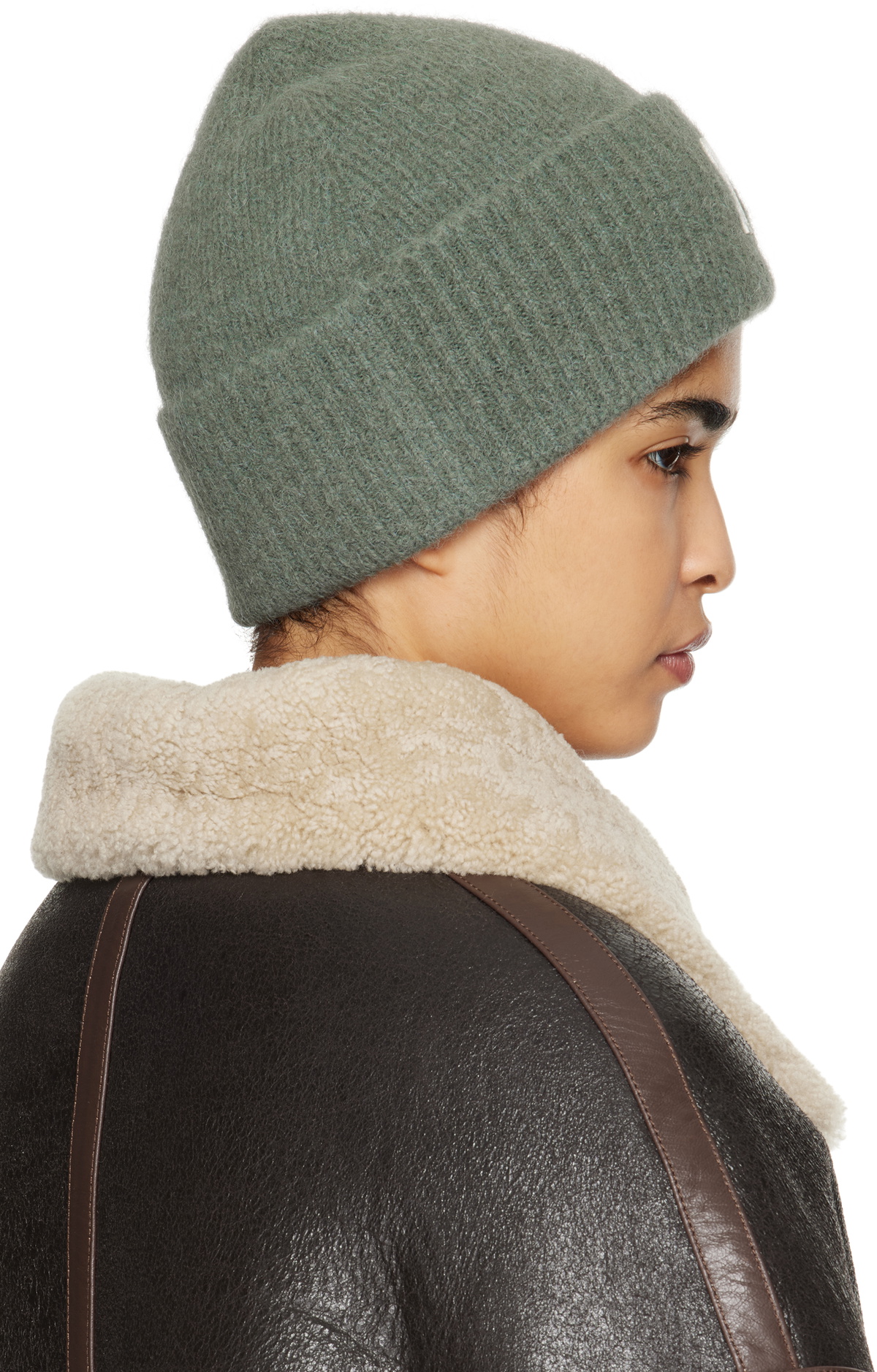 AMI Paris Green Ami de Coeur Beanie AMI