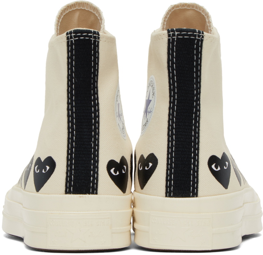 COMME des GARÇONS PLAY Off-White Converse Edition Chuck 70 Multi Heart Sneakers