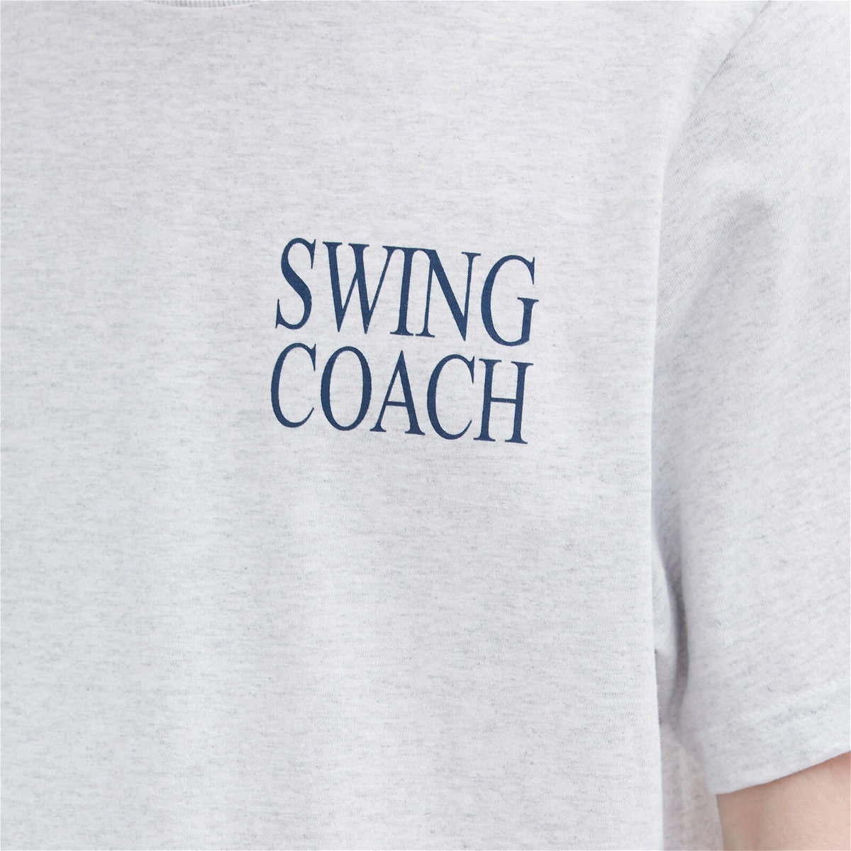 Quiet Golf Men's Swing Coach T-Shirt in Heather Quiet Golf