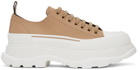 Alexander McQueen Beige Tread Slick Low Sneakers