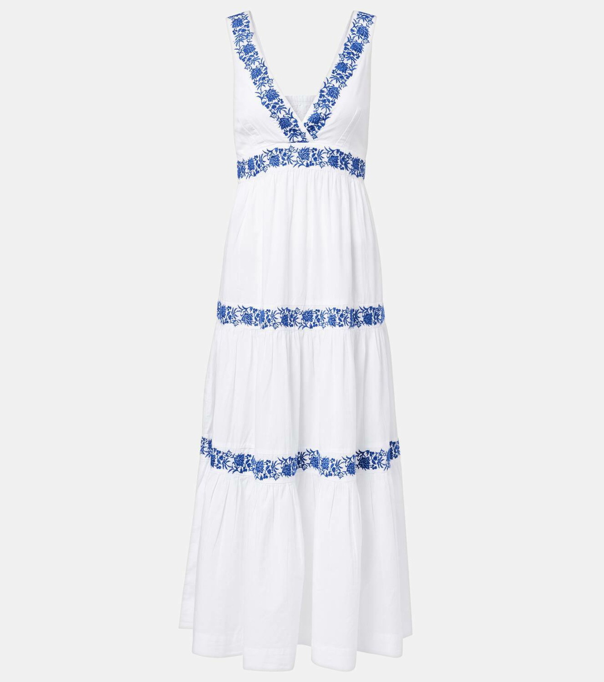 Heidi Klein Cannes embroidered cotton maxi dress