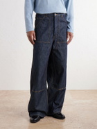 FULLCOUNT - Double-Knee Wide-Leg Jeans - Blue