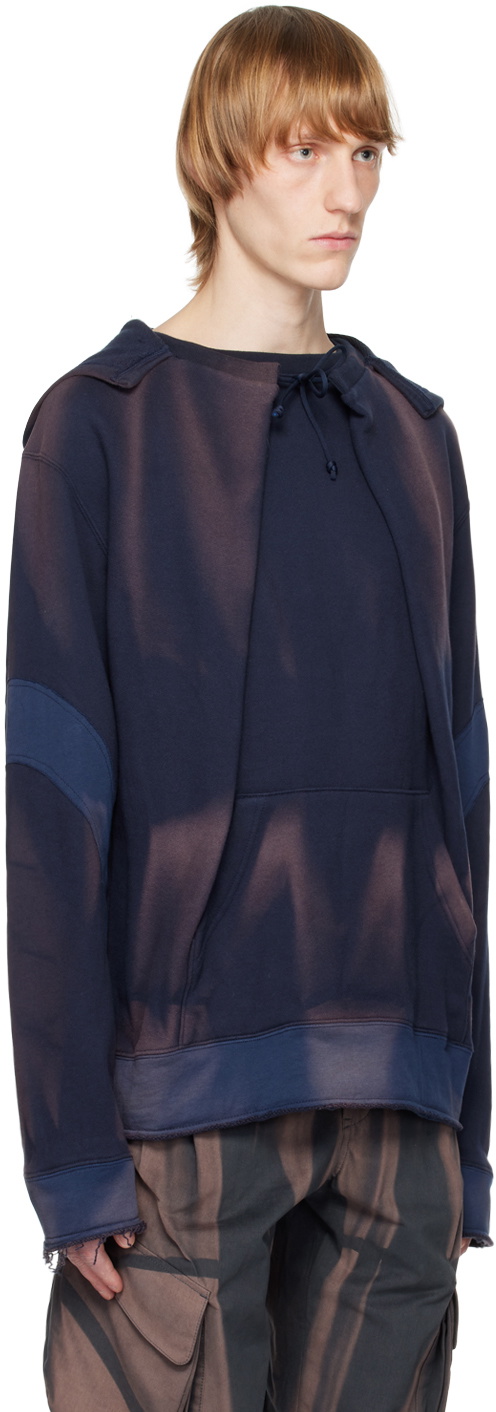 JiyongKim Navy Sun-Bleached Hoodie