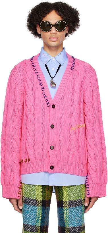 Photo: Marni Pink Embroidered Cardigan