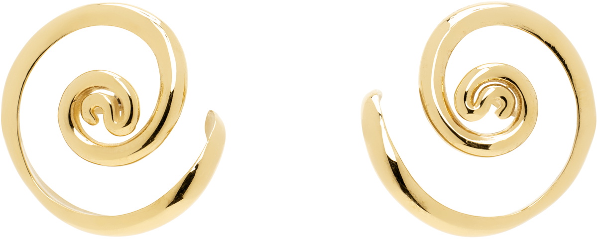 Panconesi Gold Vortice Huggie Earrings