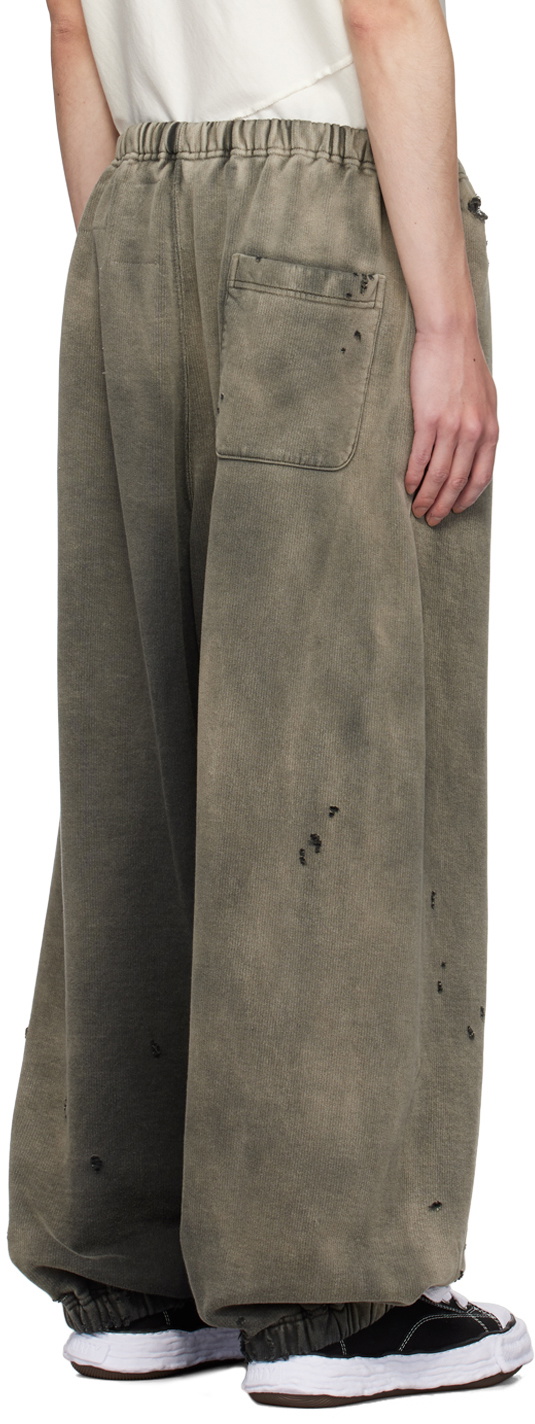 Maison MIHARA YASUHIRO Black Sun Faded Sweatpants
