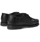 Noah - Sperry The Captain's Oxford Croc-Effect Leather Shoes - Black