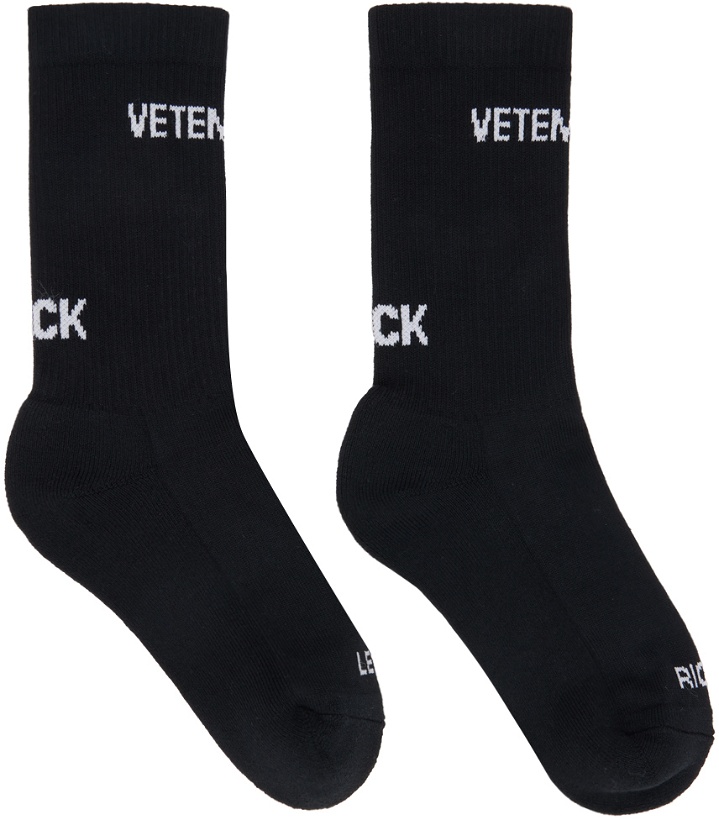 Photo: VETEMENTS Black Logo Socks