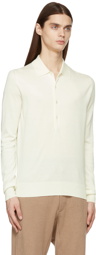 TOM FORD Off-White Silk Long Sleeve Polo