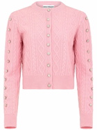 RABANNE Wool & Cashmere Knit Cardigan with crystals