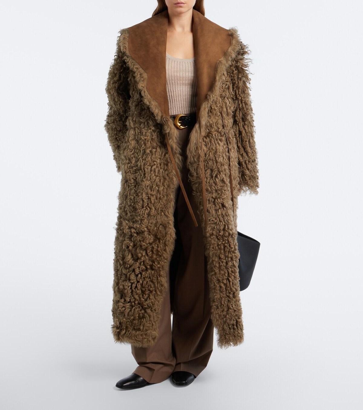 Ralph Lauren Collection Justyn reversible suede and shearling coat