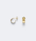 Suzanne Kalan Mini 18kt gold hoop earrings with diamonds