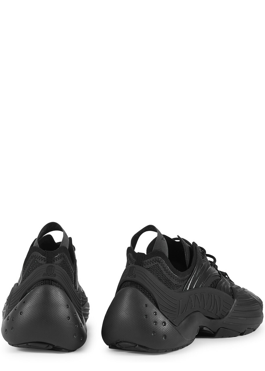 Lanvin Flash X Panelled Sneakers Black 9, Lanvin Trainers, Faux Leather