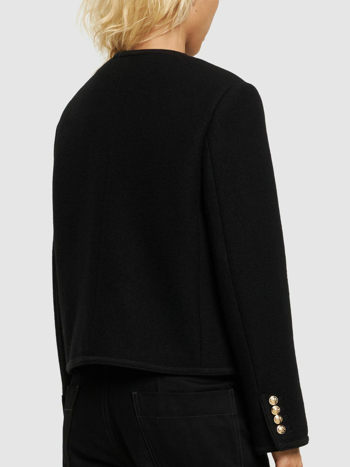 DUNST Classic Tweed Bouclé Jacket with Buttons Dunst