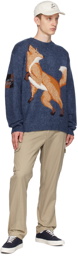 Maison Kitsuné Blue Fox Sweater