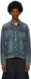 UNDERCOVER Blue Distressed Denim Jacket