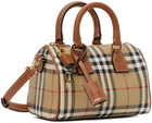 Burberry Beige Mini Check Bowling Bag