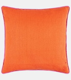 Jonathan Adler Playa Coral linen cushion