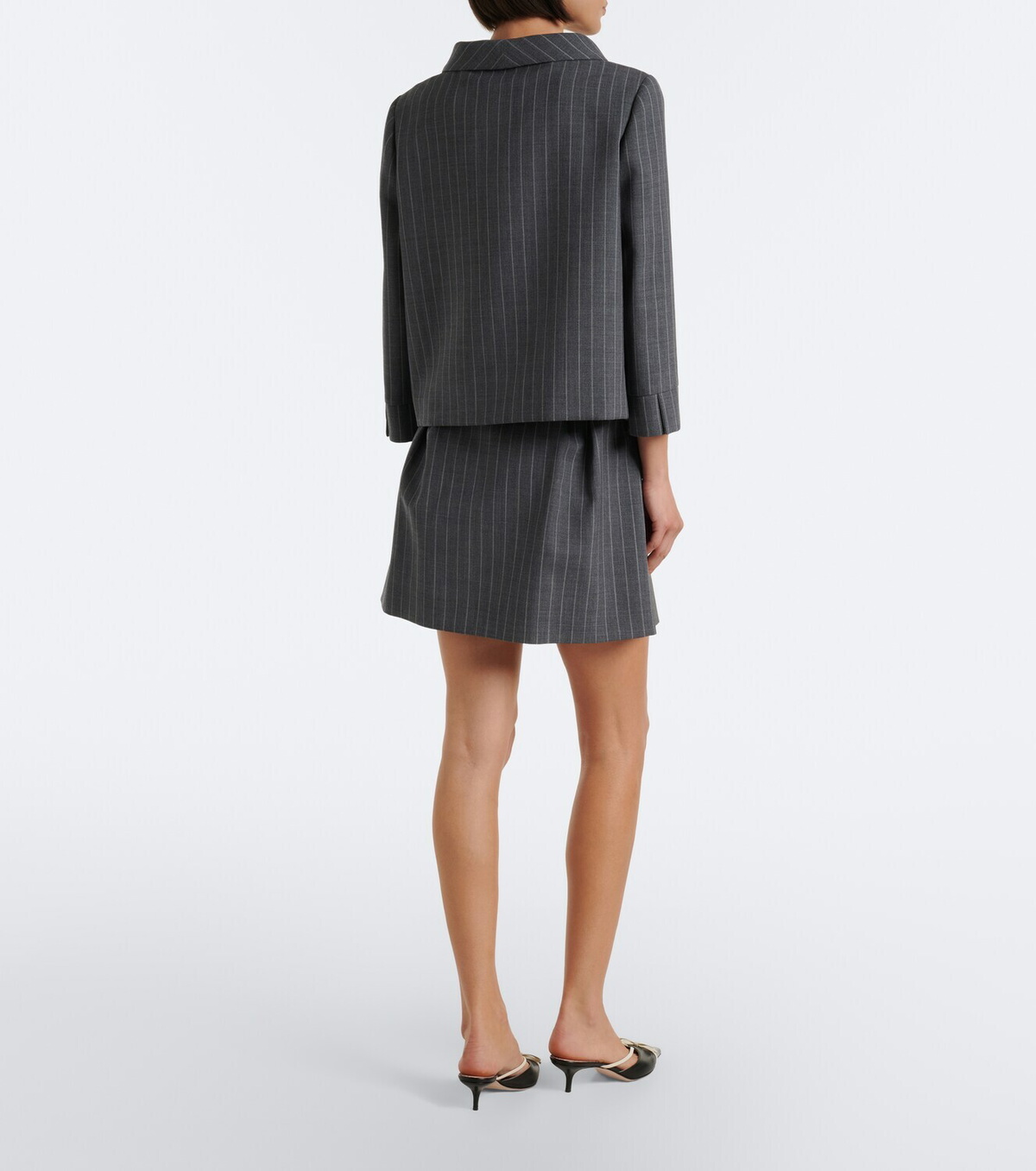 Valentino Pinstripe virgin wool miniskirt