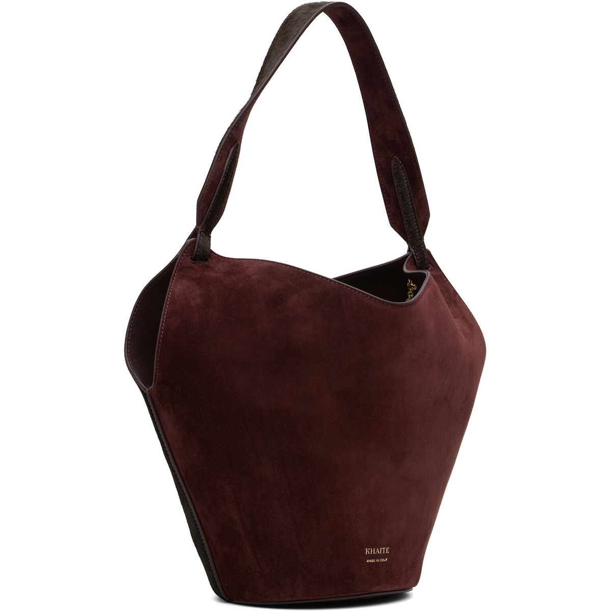 KHAITE Burgundy Lotus Mini Tote