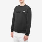 Moncler Men's Trademark Logo Crew Sweat in Black