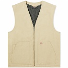 Dickies Men's Duck Canvas SMMR Vest in Stone Washed Desert Sand