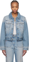 Victoria Beckham Blue Padded Denim Jacket