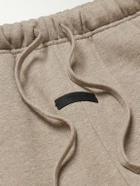 FEAR OF GOD ESSENTIALS - Straight-Leg Logo-Appliquéd Cotton-Blend Jersey Sweatpants - Neutrals