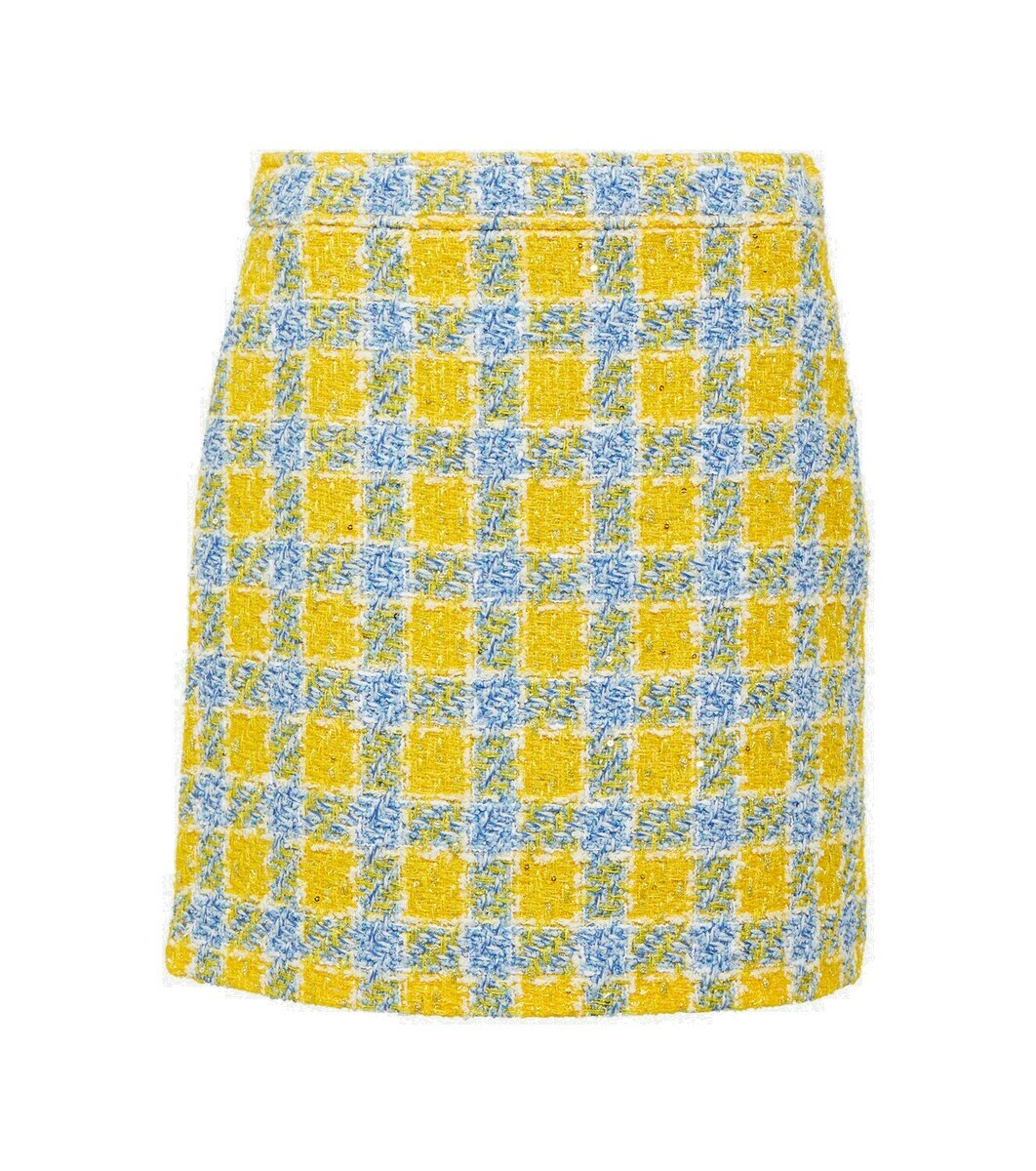 Gucci★素敵！Yellow Tweed Web Knit MIDI Skirt Authentic NWT Gucci Yellow Tweed Web Knit New 40 Long MIDI