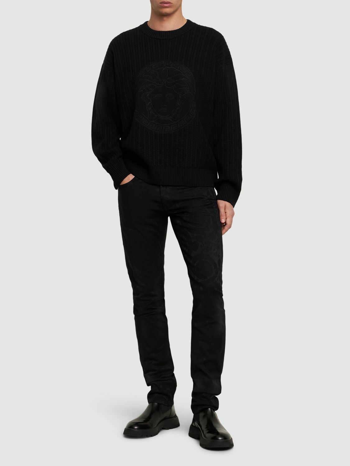 VERSACE Medusa Wool Knit Sweater Versace