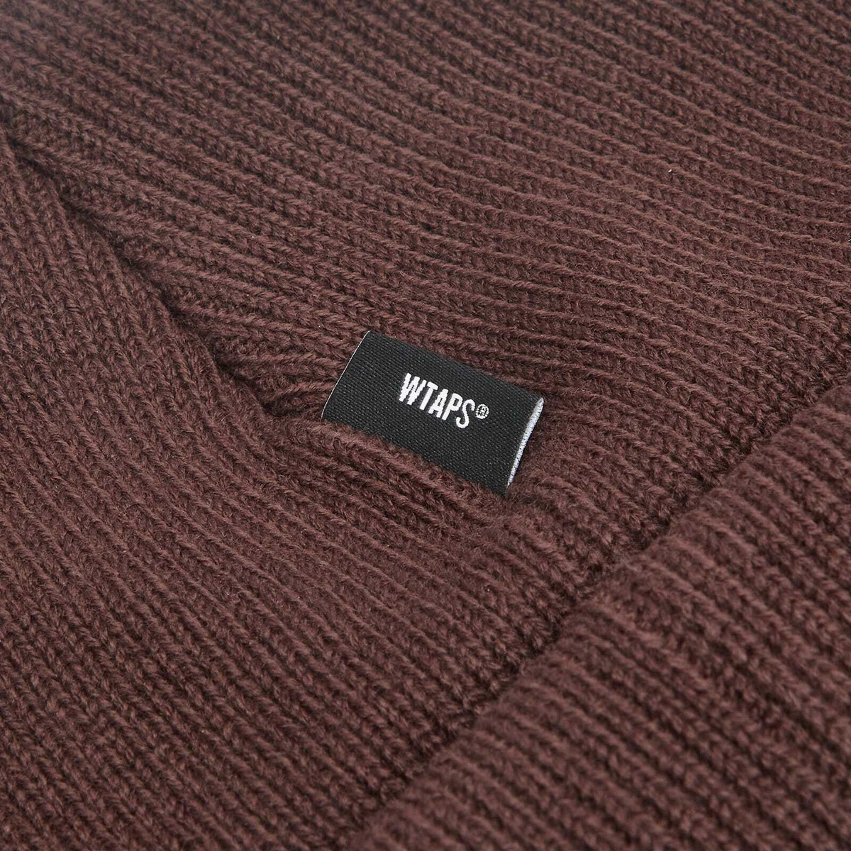 WTAPS Men's 24 Embroidered Logo Beanie in Brown WTAPS