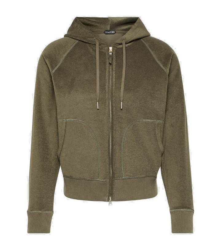 Photo: Tom Ford Towelling cotton hoodie