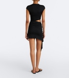 Christopher Esber Droplet Crystal ribbed-knit jersey minidress