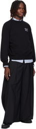sacai Black 'geoff sacai' Embroidery Pullover Sweatshirt