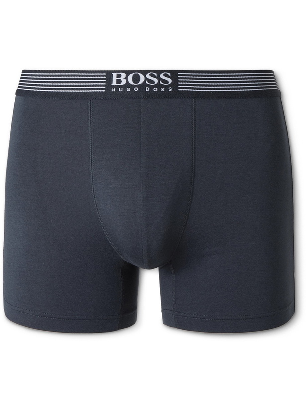 Photo: HUGO BOSS - Stretch-Jersey Boxer Briefs - Black - M