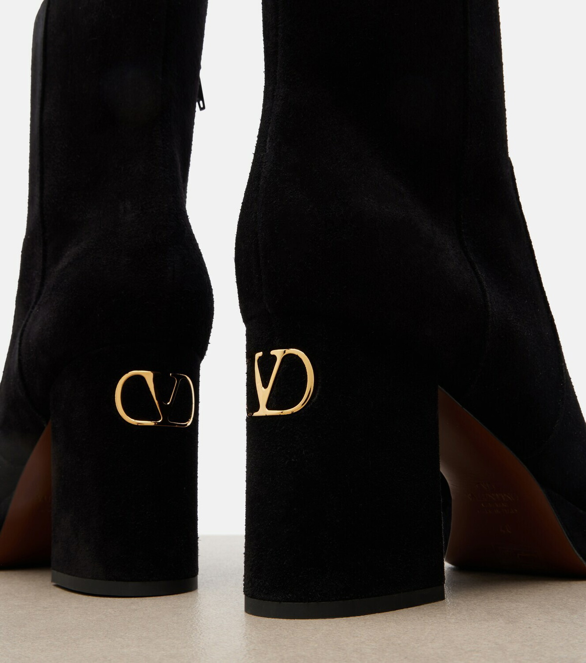 Valentino Garavani Fawcette VLogo suede ankle bots
